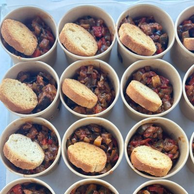ratatouille_TraiteurMachiroplats_verrines Verrines de taboulé gourmand & légumes — 12 pièces