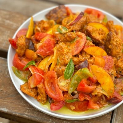 Tomates d’Été & Panzanella Crémeuse (accompagnement)